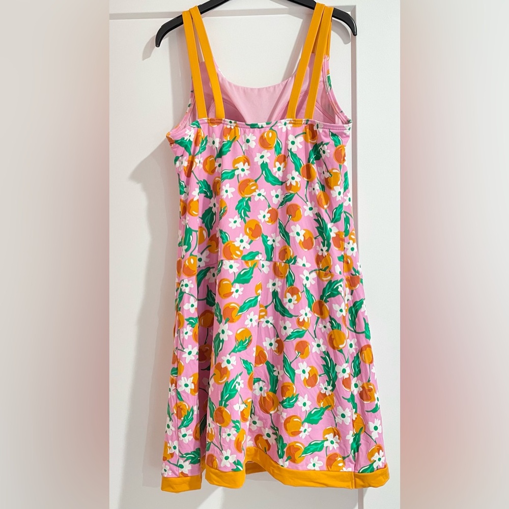 🍊 Draper James x Lands End pink orange blossom swim dress size 2 - Picture 3 of 6